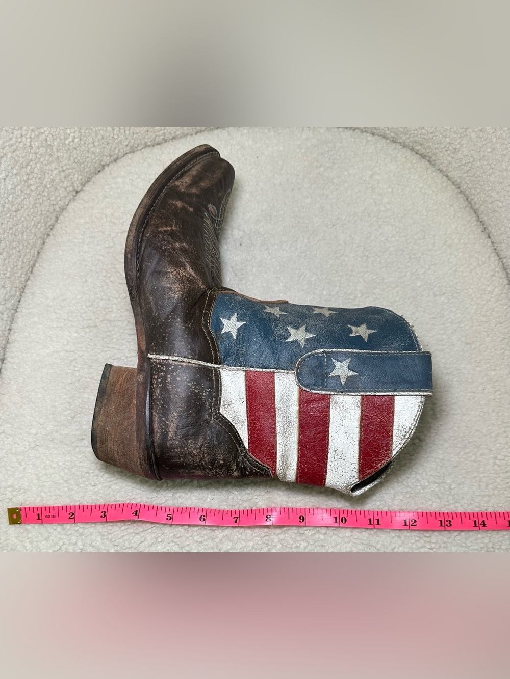 Americana Patriotic Western Boots USA Flag Leather Summer 4th of July Cowboy 8 - Picture 11 of 15